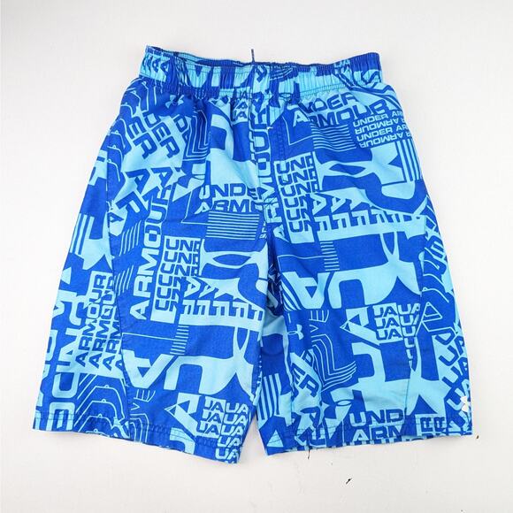 Under Armour Blue Swim Shorts Boys Large - Picture 4 of 5